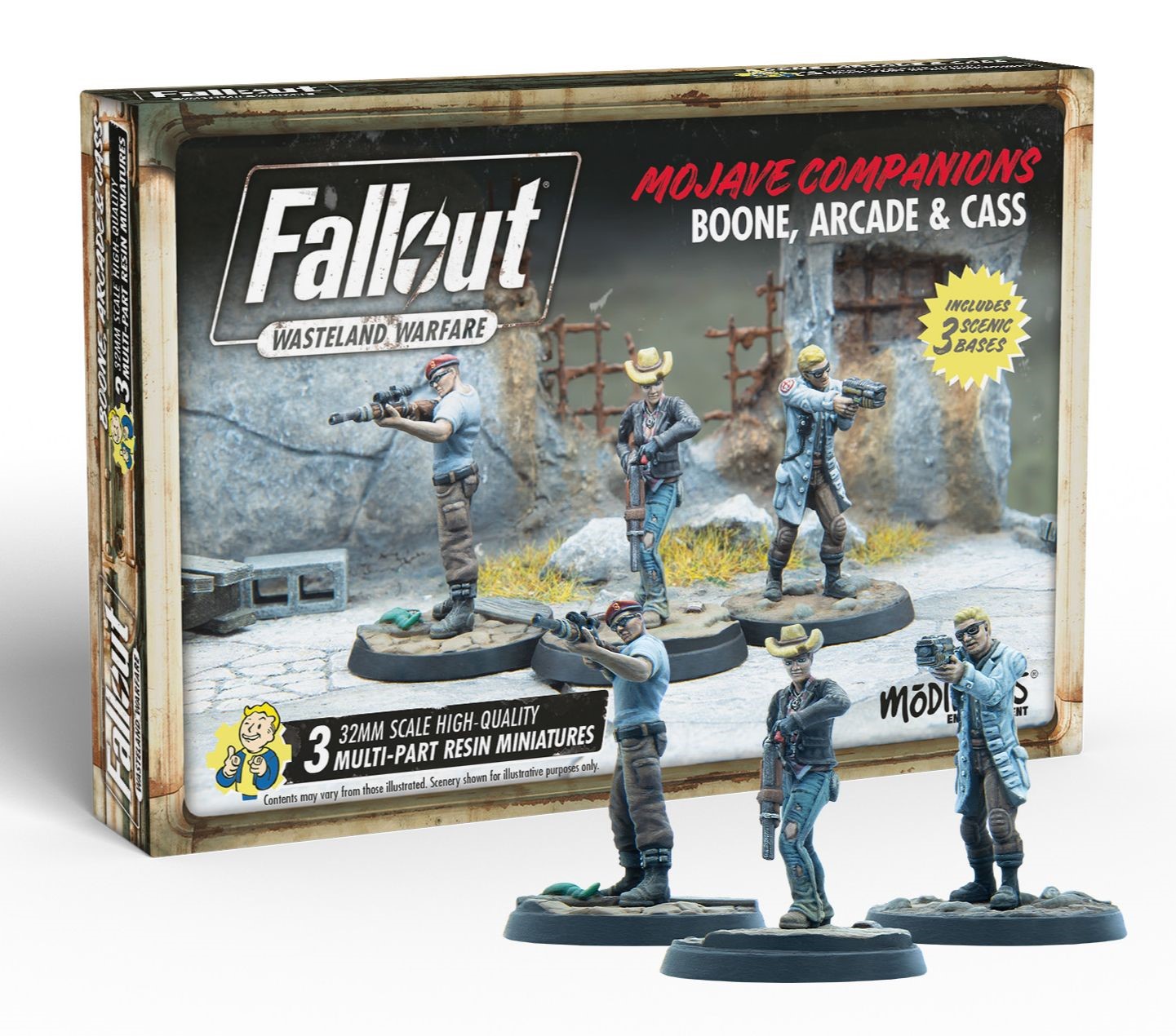 Fallout: Wasteland Warfare: Mojave Companions BOONE, ARCADE AND CASS 
