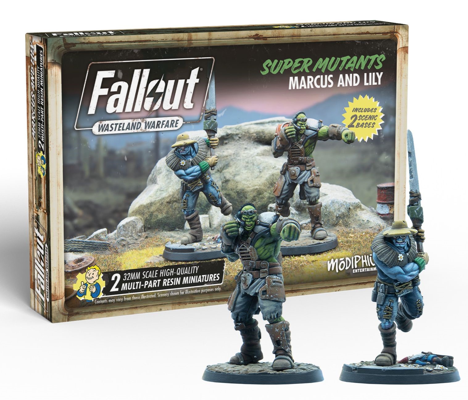 Fallout: Wasteland Warfare: Super Mutants Marcus and Lily 