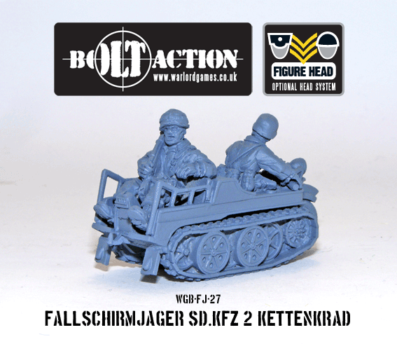 Bolt Action: German: Fallschirmjager Sdkfz 2 Kettenkrad 