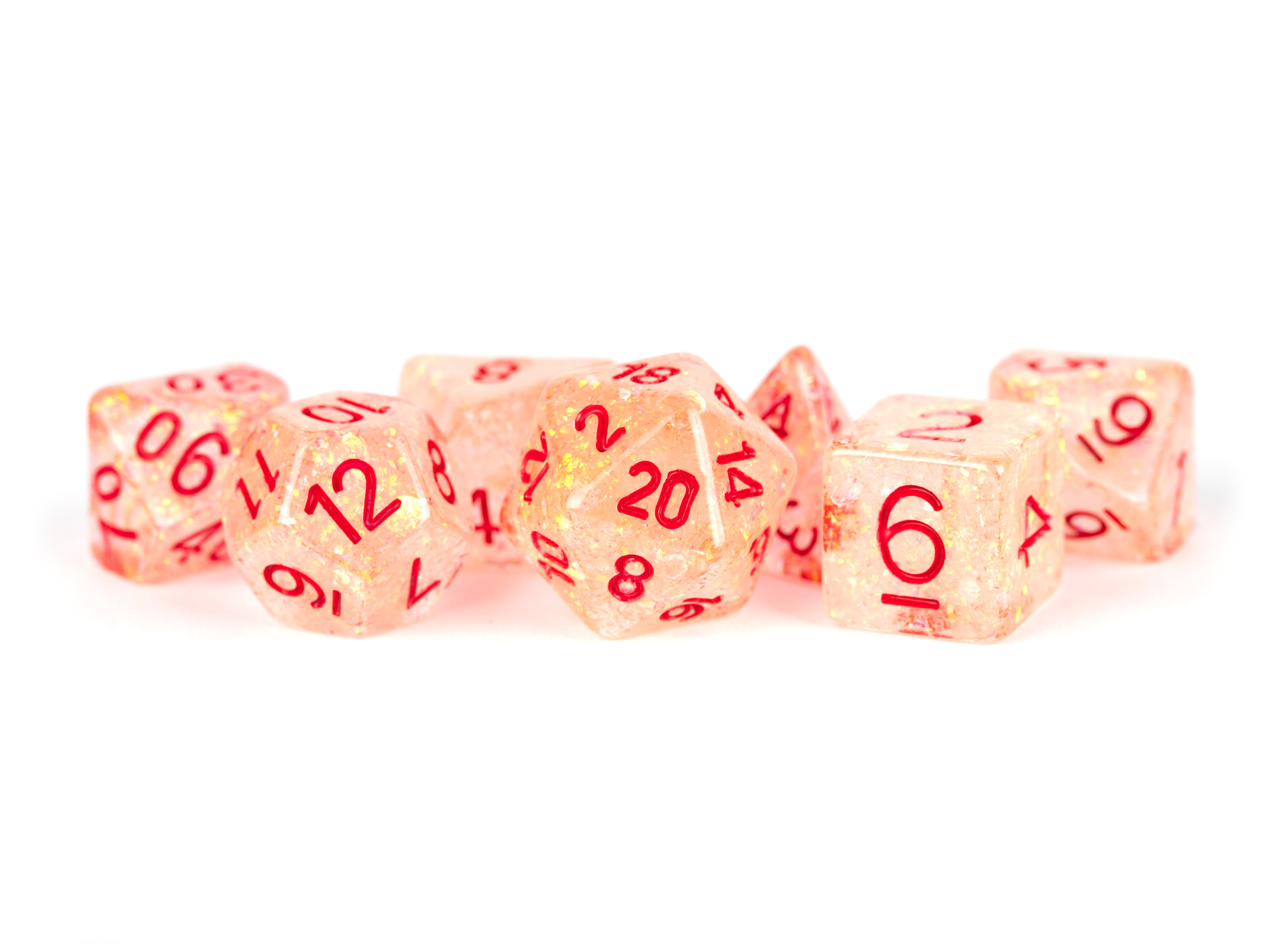 Fanroll: 7 Dice Polyhedral Set: FLASH RED 16MM   