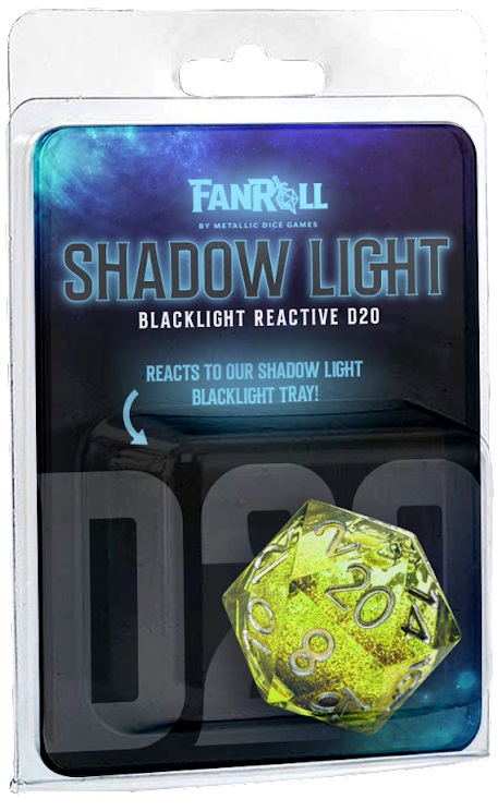 Fanroll: Shadow Light Liquid Dice: Individual D20 Elixir UV Reactive 
