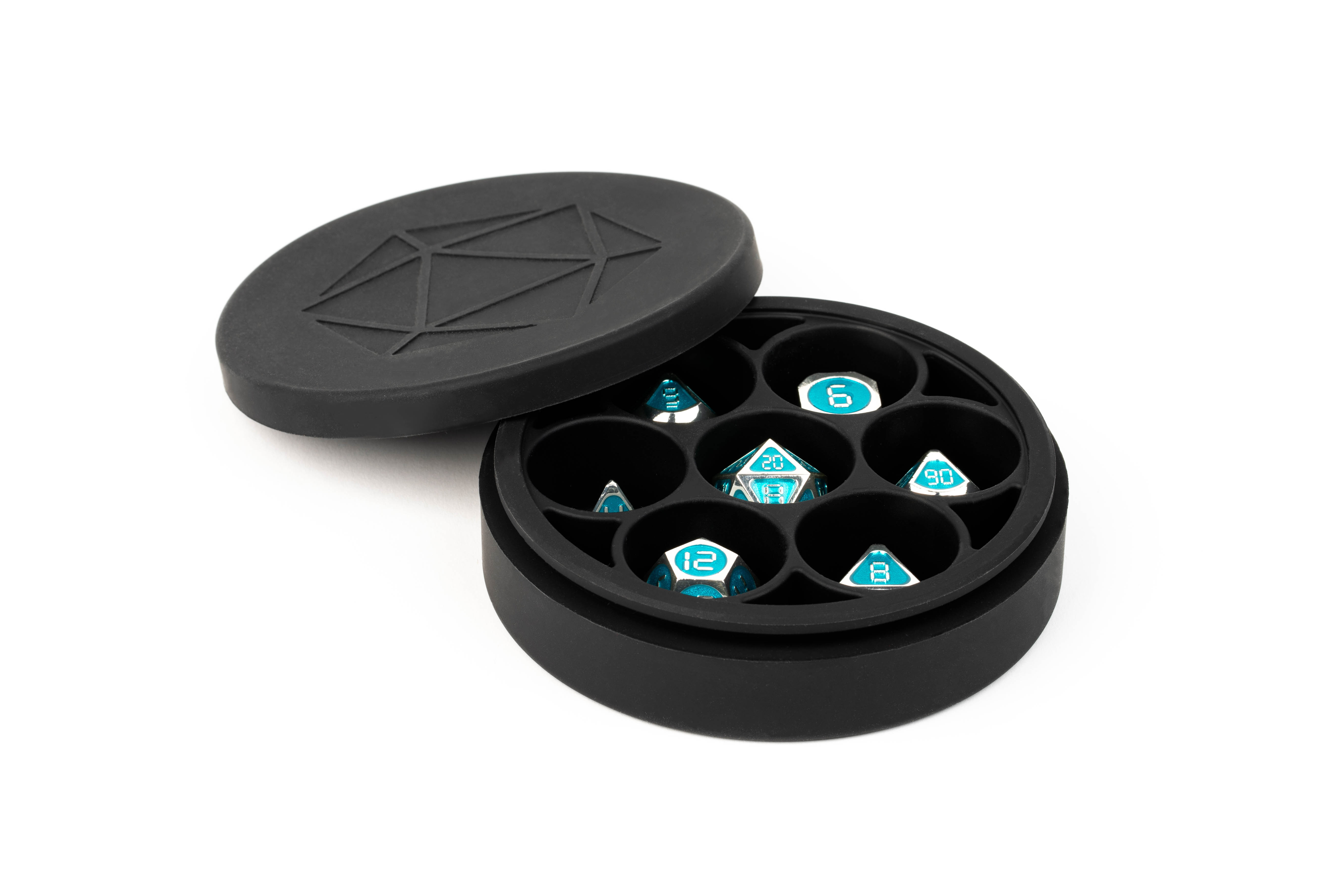 Fanroll: Silicone 7 Dice Case: Round: Black 