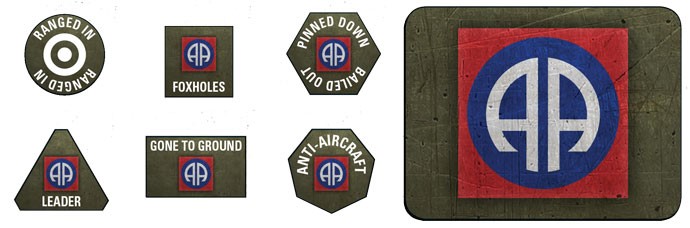Flames of War: American - 82nd Airborne Division Tokens & Objectives 
