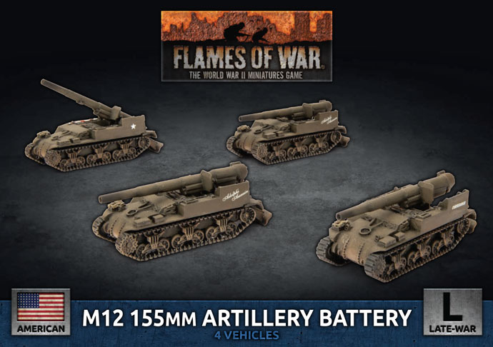 Flames of War: American - M12 155mm Artillery Battery 