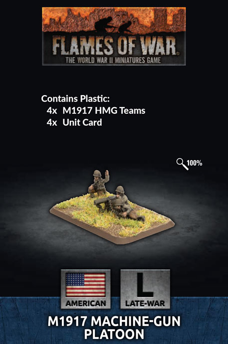 Flames of War: American: M1917 Machine-gun Platoon (Plastic) 