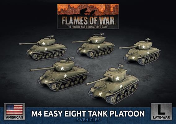 Flames of War: American: M4 Easy Eight (76mm) (x5 Plastic) 