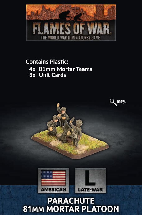 Flames of War: American - Parachute 81mm Mortar Platoon 