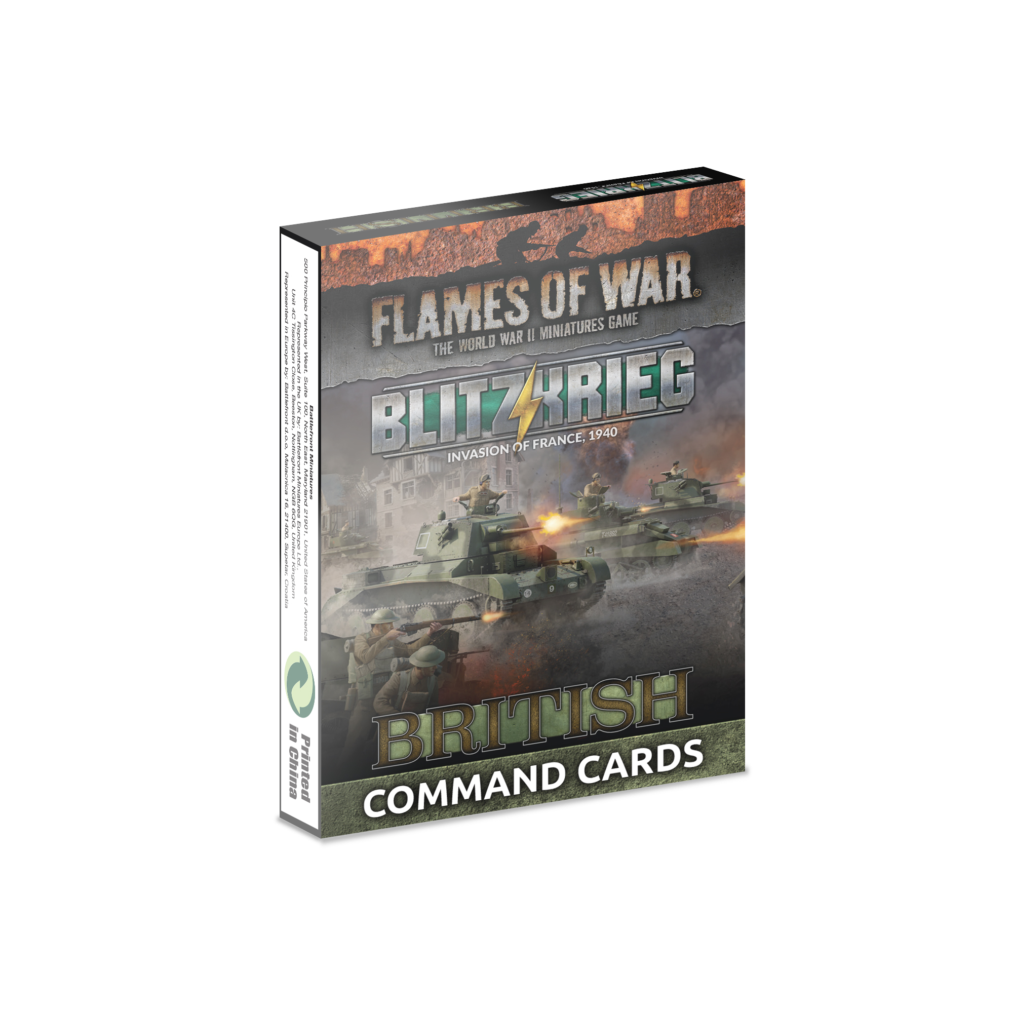Flames of War: Blitzkrieg British Command Cards (x27 cards) Limited Edition 