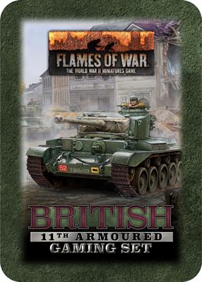 Flames of War: British 11th Armoured Gaming Set (x20 Tokens, x2 Objectives, x16 Dice) 