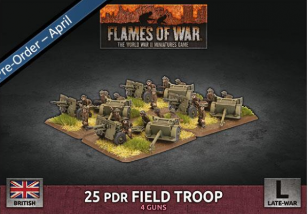 Flames of War: British: 25 pdr Field Troop 