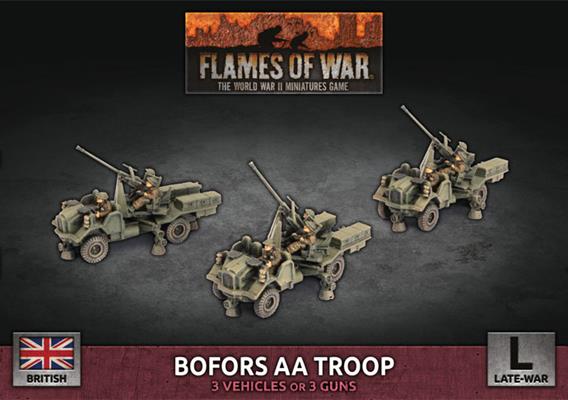 Flames of War: British: Bofors AA Troop (3x) 