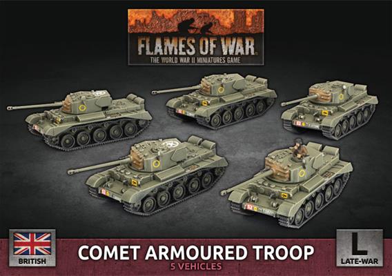 Flames of War: British: Comet Platoon  (5x Plastic) 