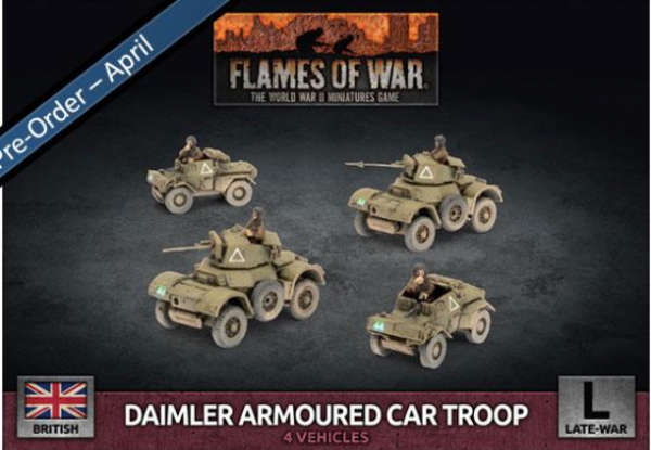 Flames of War: British: Daimler Armoured Car Troop 