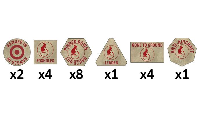 Flames of War: British: Desert Rats Tokens 