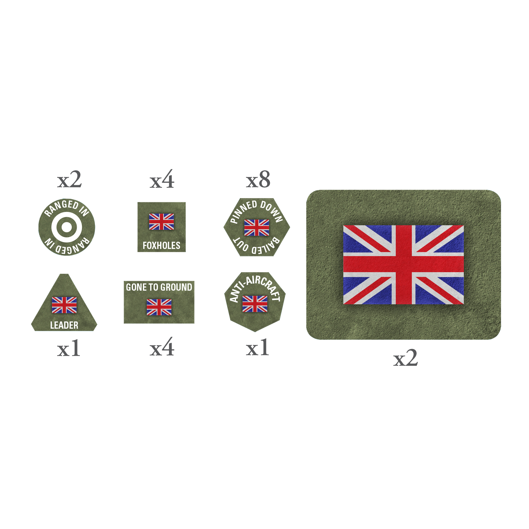 Flames of War: British: Early War: Tokens 