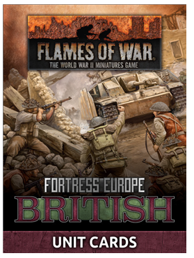 Flames of War: Fortress Europe - British Unit Cards 