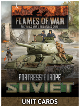 Flames of War: Fortress Europe - Soviet Unit Cards 