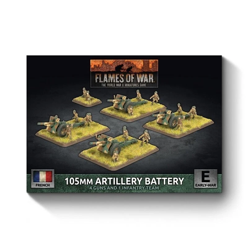 Flames of War: French: 105mm Artillery Battery (x4 guns) 
