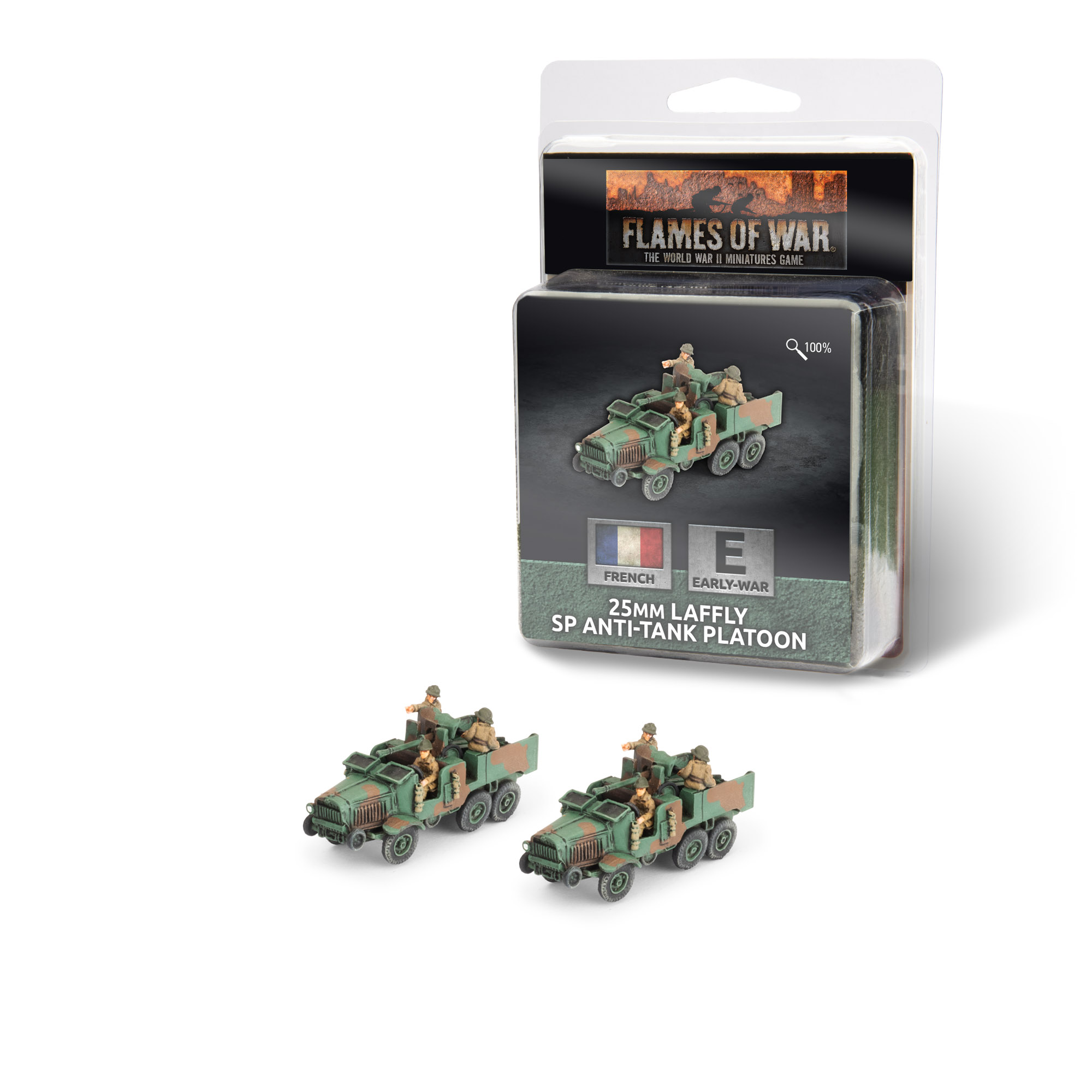 Flames of War: French: 25mm Laffly SP Anti-tank Platoon (x2) 
