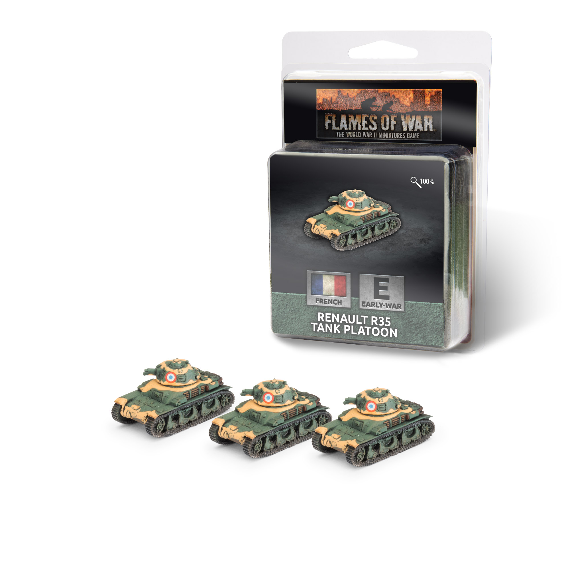 Flames of War: French: Renault R-35 Tank Platoon (x3) 