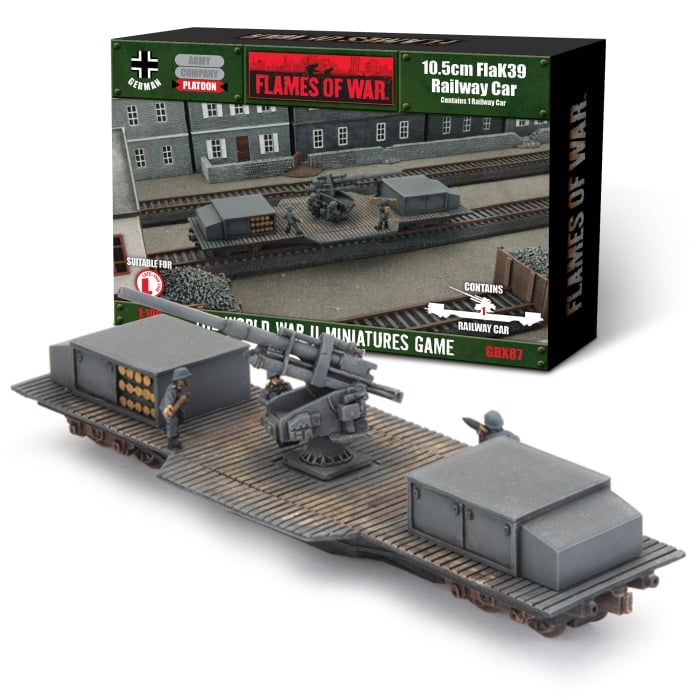 Flames of War: German: 10.5cm FlaK Railway Car 
