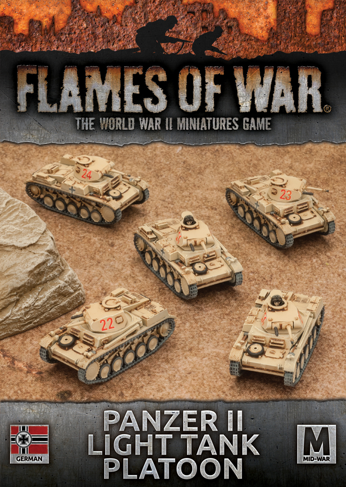 Flames of War: German: Afrika Korps Panzer II Light Tank Platoon 