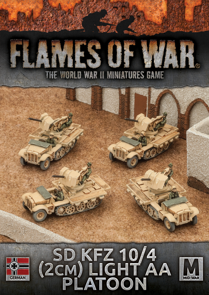 Flames of War: German: Afrika Korps Sd Kfz 10/4 (2cm) Light AA Platoon 