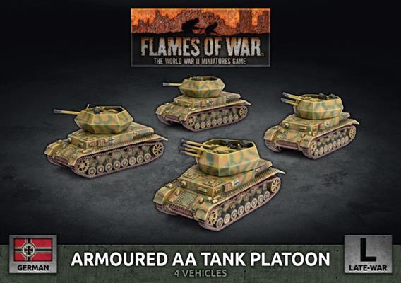 Flames of War: German: Armoured AA Tank Platoon (x4 Plastic) 
