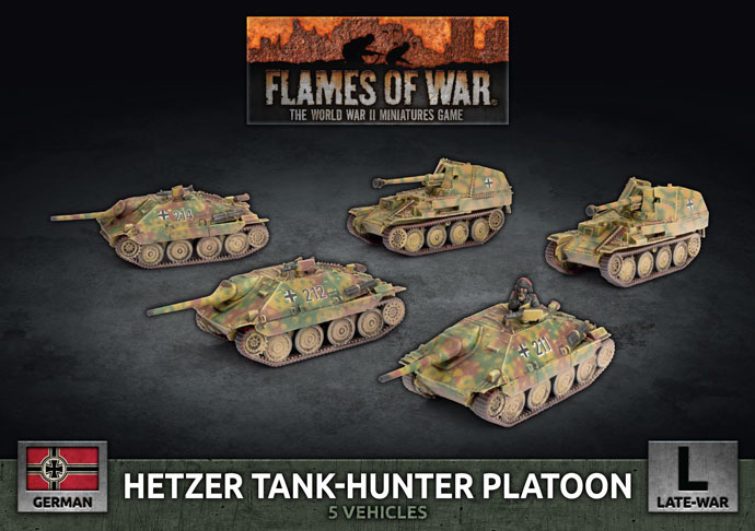 Flames of War: German: Hetzer Tank-Hunter Platoon (Plastic) 