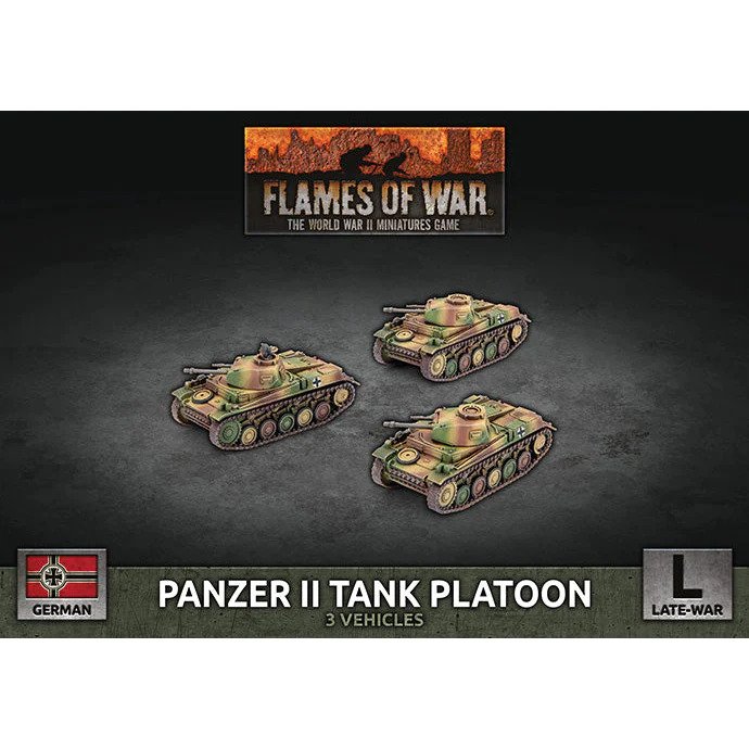 Flames of War: German: Panzer II Tank Platoon (x3 Plastic) 