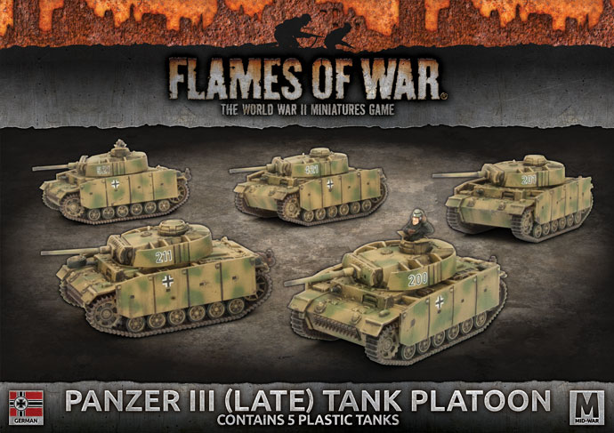 Flames of War: German: Panzer III (Late) Tank Platoon 