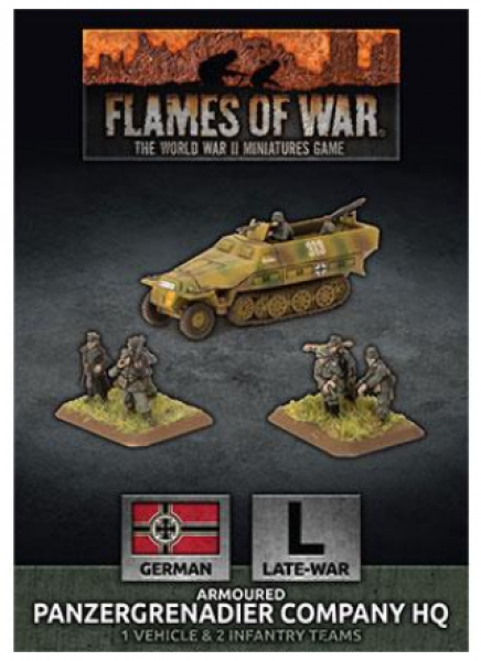 Flames of War: German: Armoured Panzergrenadier Company HQ 