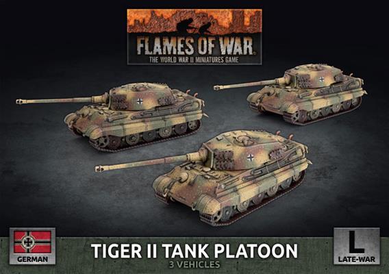 Flames of War: German: Tiger II (8.8cm) Tank Platoon (3x Plastic) 