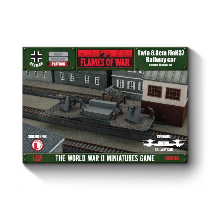 Flames of War: German: Twin 8.8cm FlaK Railway car 