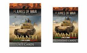 Flames of War: Italian Avanti Unit and Command Cards 