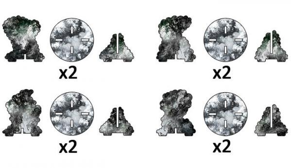 Flames of War: Smoke Bombardment Markers 