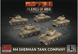 Flames of War: Soviet: M4 Sherman Tank Company (x5 Plastic) 