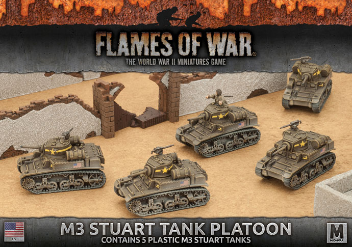Flames of War: USA: M3 Stuart Light Tank Platoon 