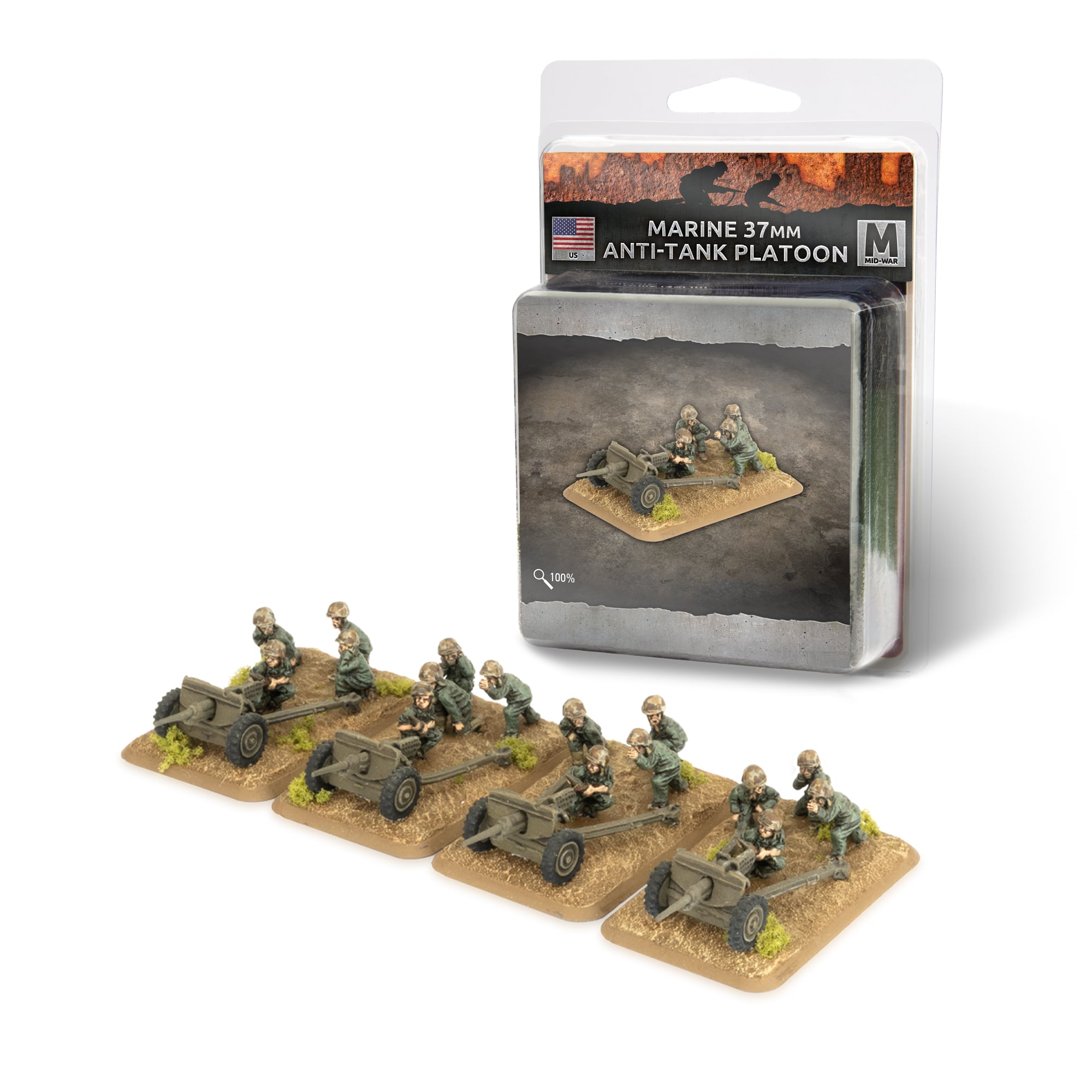 Flames of War: USA: Marine 37mm Anti-tank Platoon 
