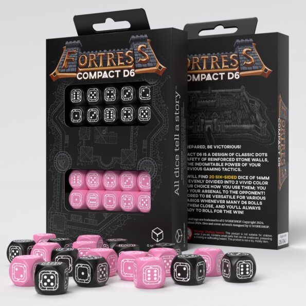 Fortress Compact D6: Black and Pink (20) 