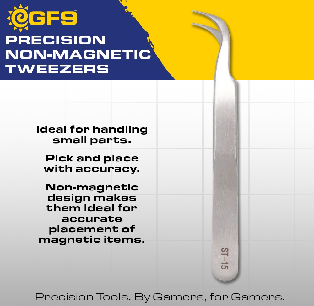 GF9: Precision Non-Magnetic Tweezers (1ct) 