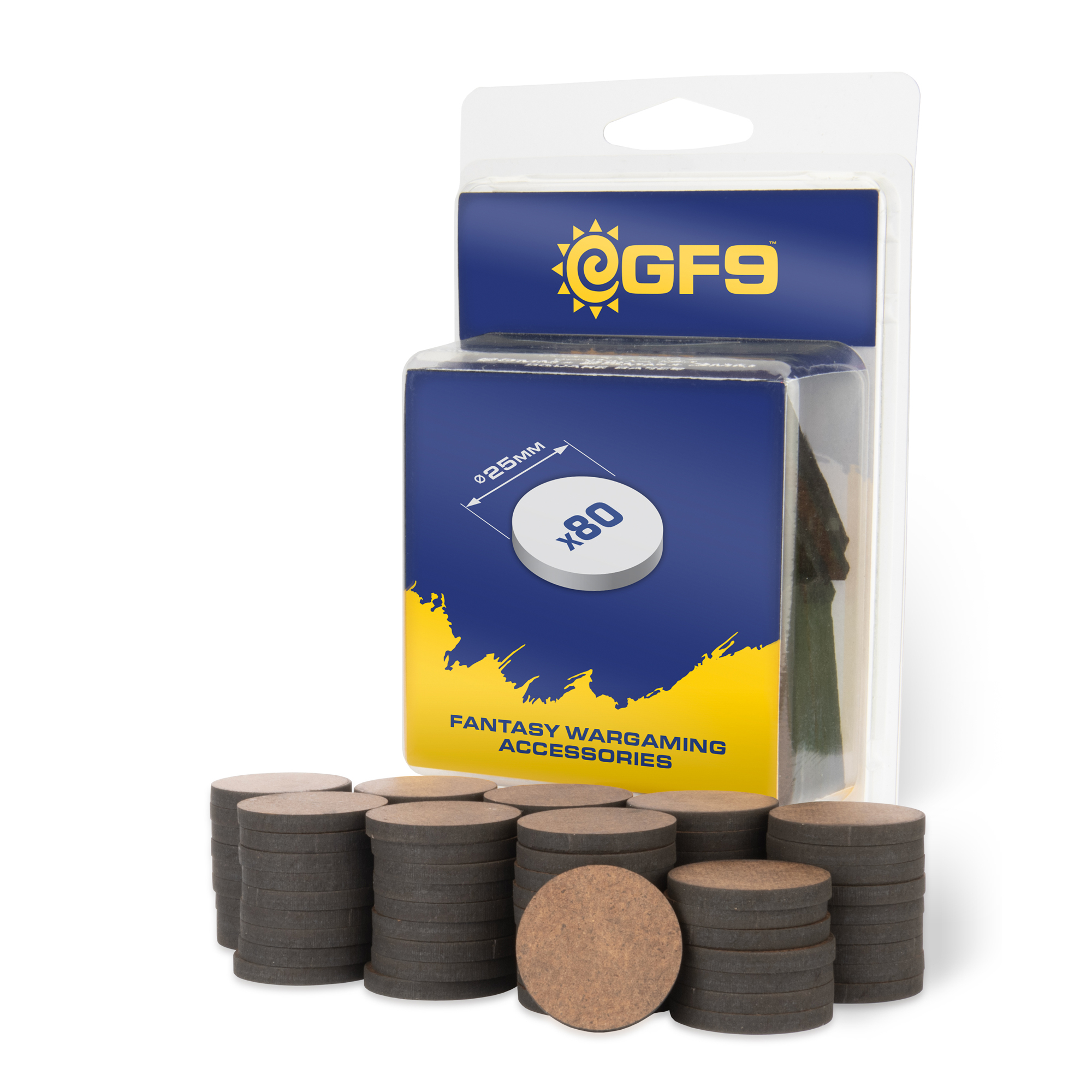 GF9: Round 25mm MDF Bases (80) 