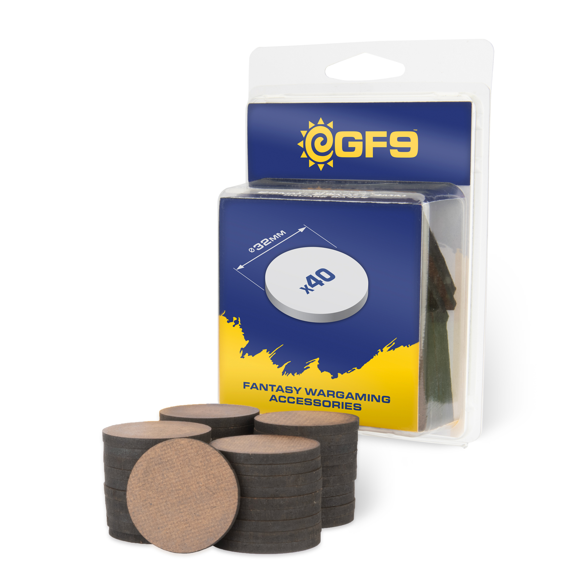 GF9: Round 32mm MDF Bases (40) 