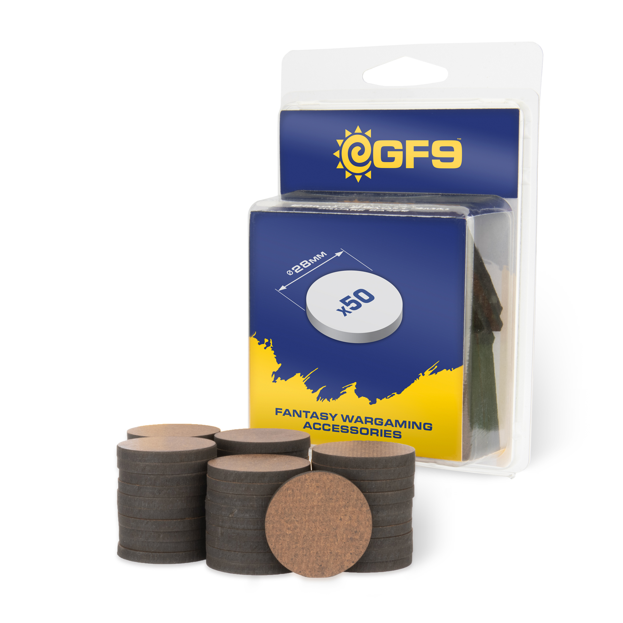 GF9: Round 28mm MDF Bases (50) 