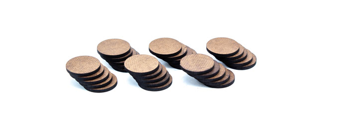 Gale Force Nine: Econo Bases: 28mm Round (40) 