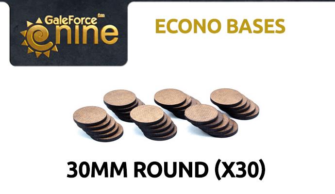 Gale Force Nine: Econo Bases: 30mm Round (30)  