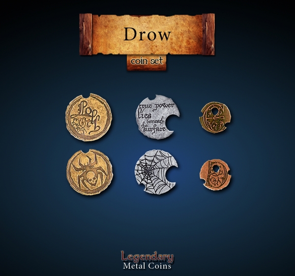 Game Accessories: Drow Coin Set 