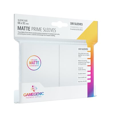 Gamegenic: Matte Prime Sleeves: White (100) (DAMAGED) 