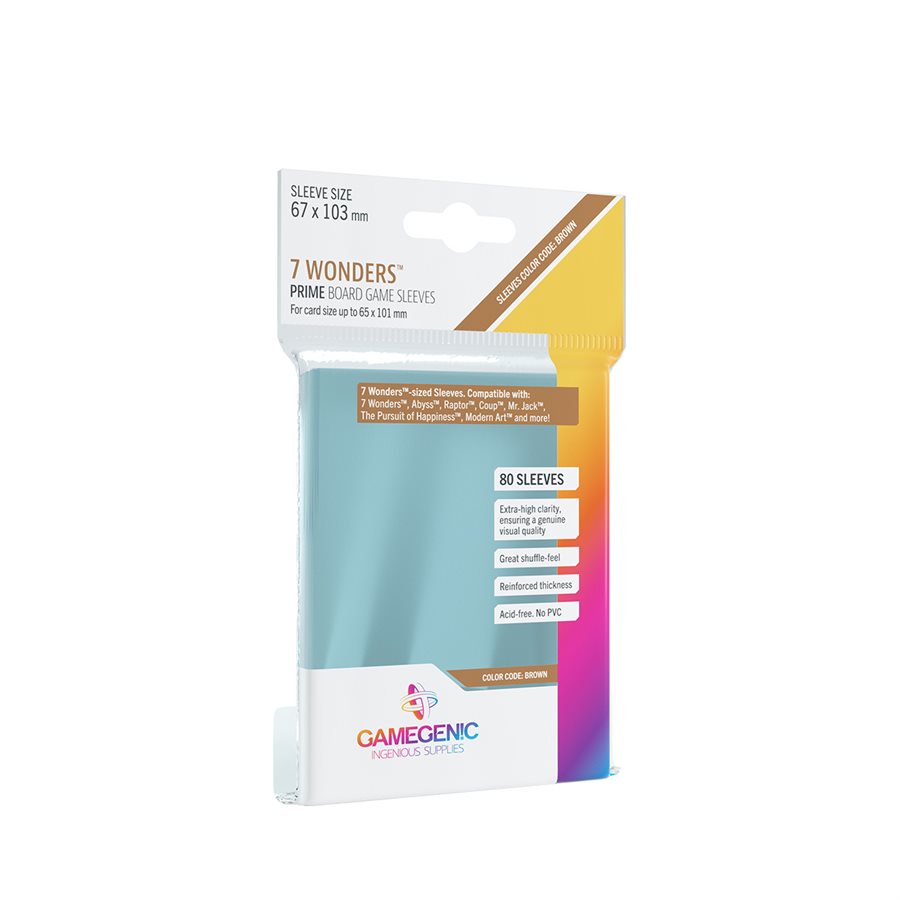Gamegenic: Prime Sleeves: 7 Wonder-Sized 67 x 103 mm (80) 