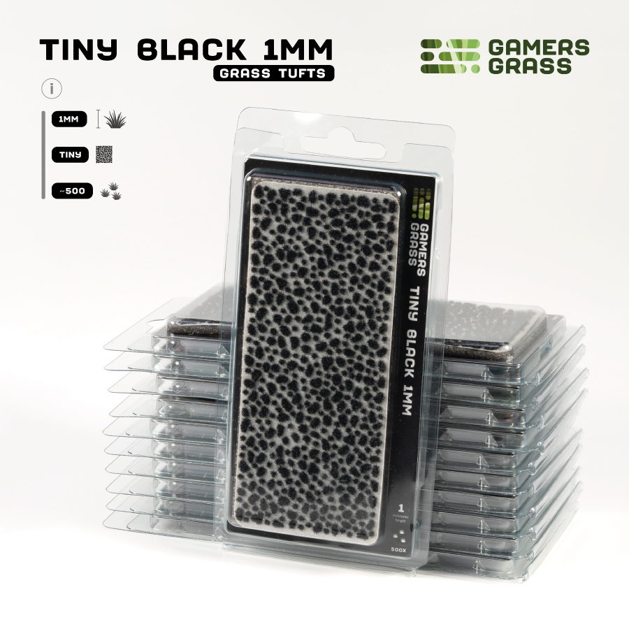 Gamers Grass: Tiny Tufts - Black 1mm 
